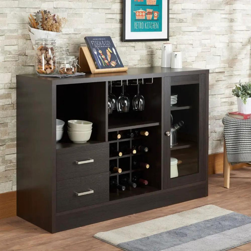 Hazen - 33" Wine Cabinet - Espresso by Unique Piece Furniture