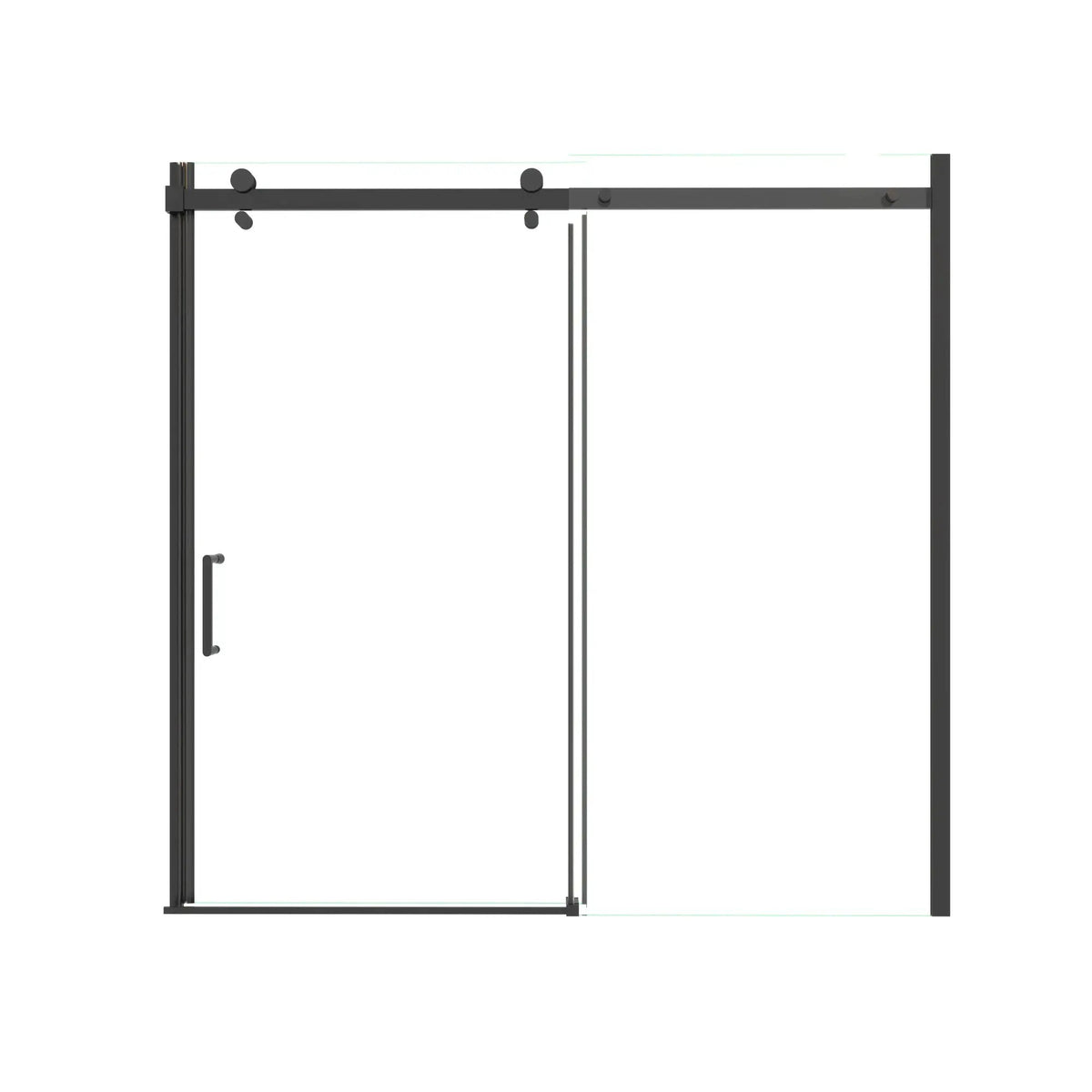 Mod Semi-Frameless Sliding Bathtub Door in Matte Black, photo 2 of 10