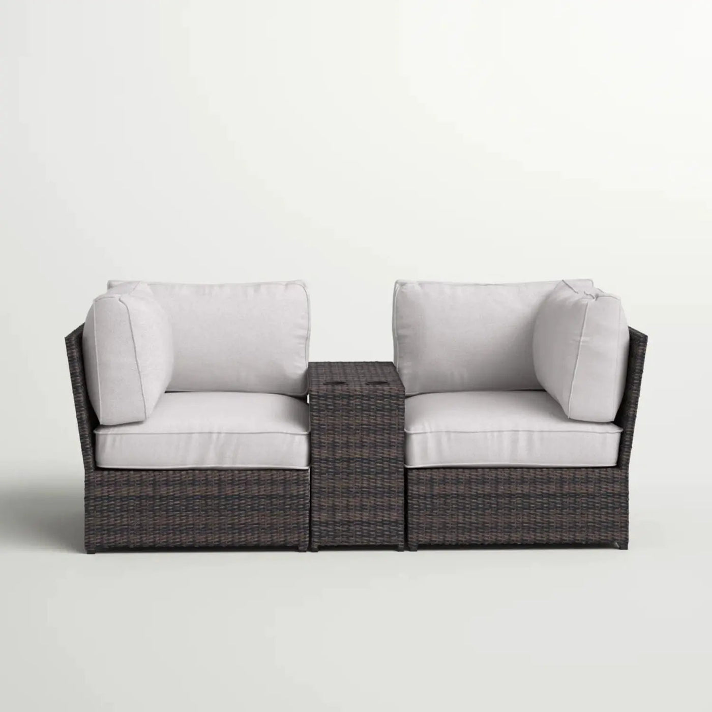 Outdoor Wicker Loveseat With Cushions by Unique Piece Furniture