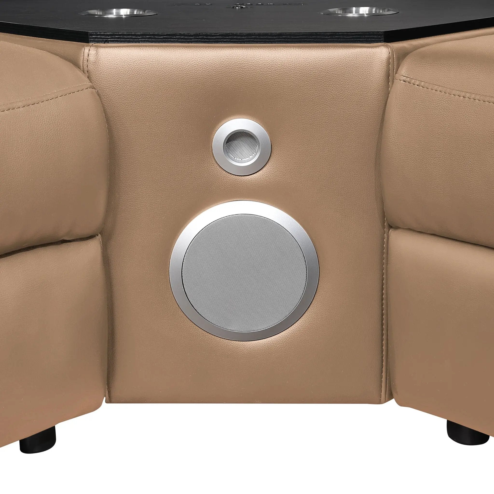Nova - Sectional With Bluetooth Speaker, LED And Lifting Wine Cabinet by HouseOfZazla