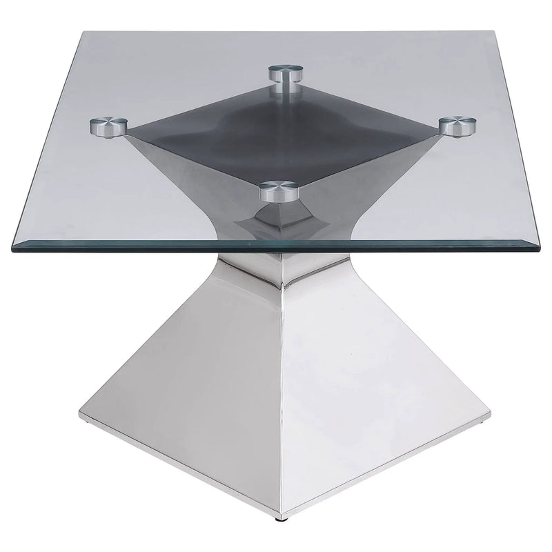 Jenny 2-piece Rectangular Coffee and End Table Set Chrome by Unique Piece Furniture