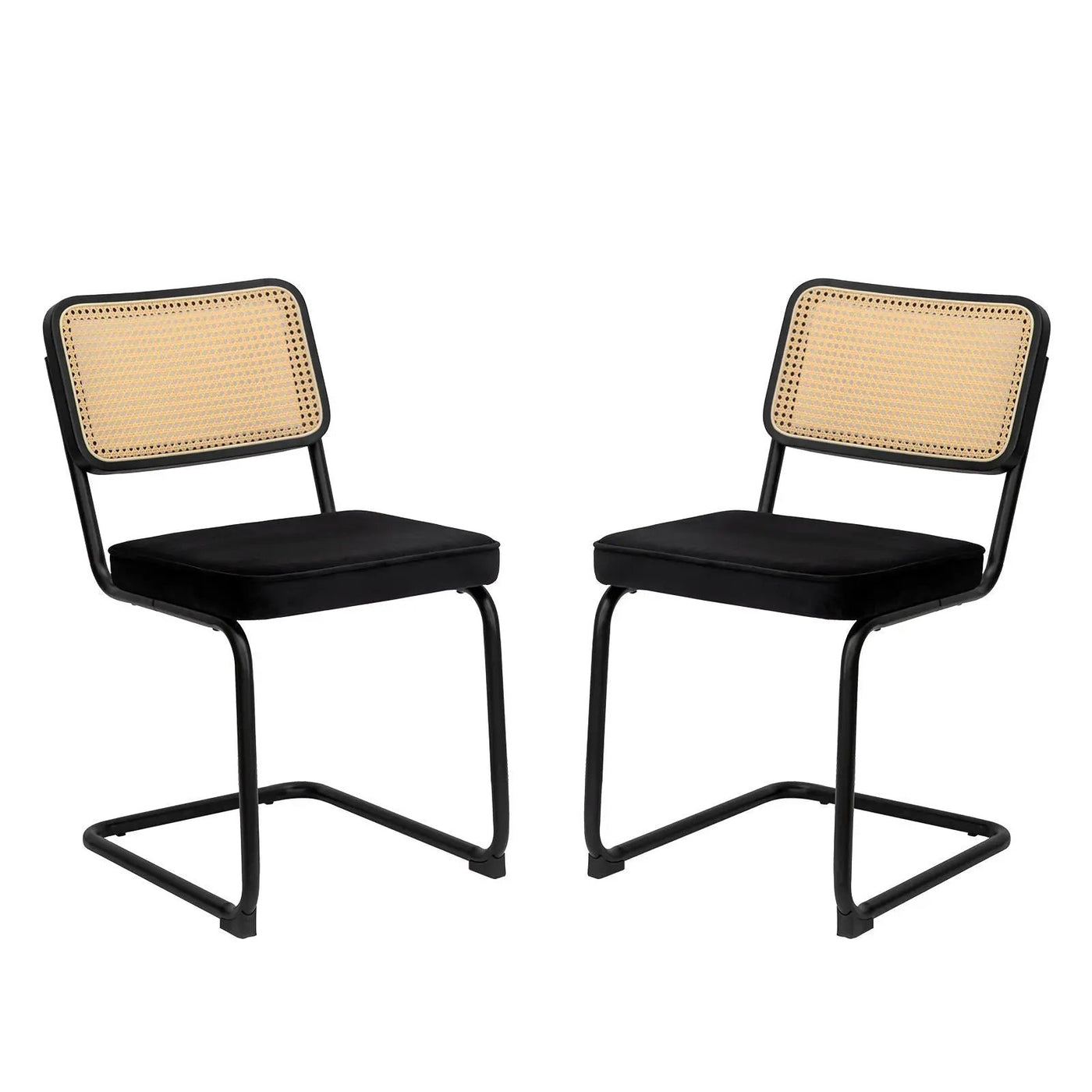 Rattan Side Accent Dining Chairs With Painted Legs (Set of 2) by Unique Piece Furniture