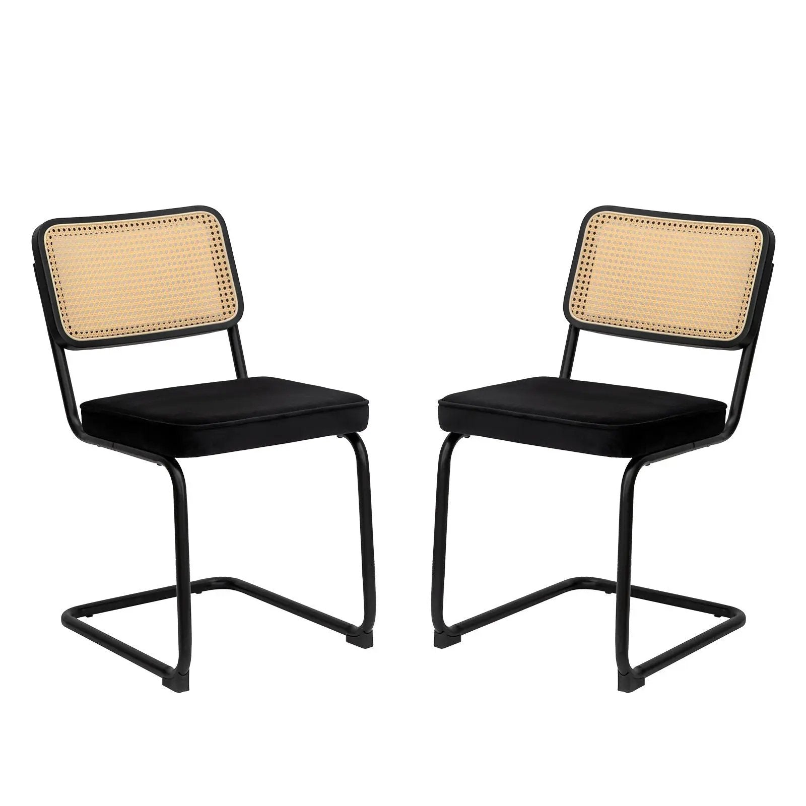 Rattan Side Accent Dining Chairs With Painted Legs (Set of 2) by Unique Piece Furniture