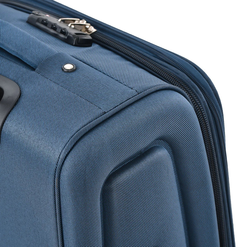 Softside Luggage Expandable 3 Piece Set Suitcase Upright Spinner Softshell Lightweight Luggage Travel Set - Dark Blue by HouseOfZazla