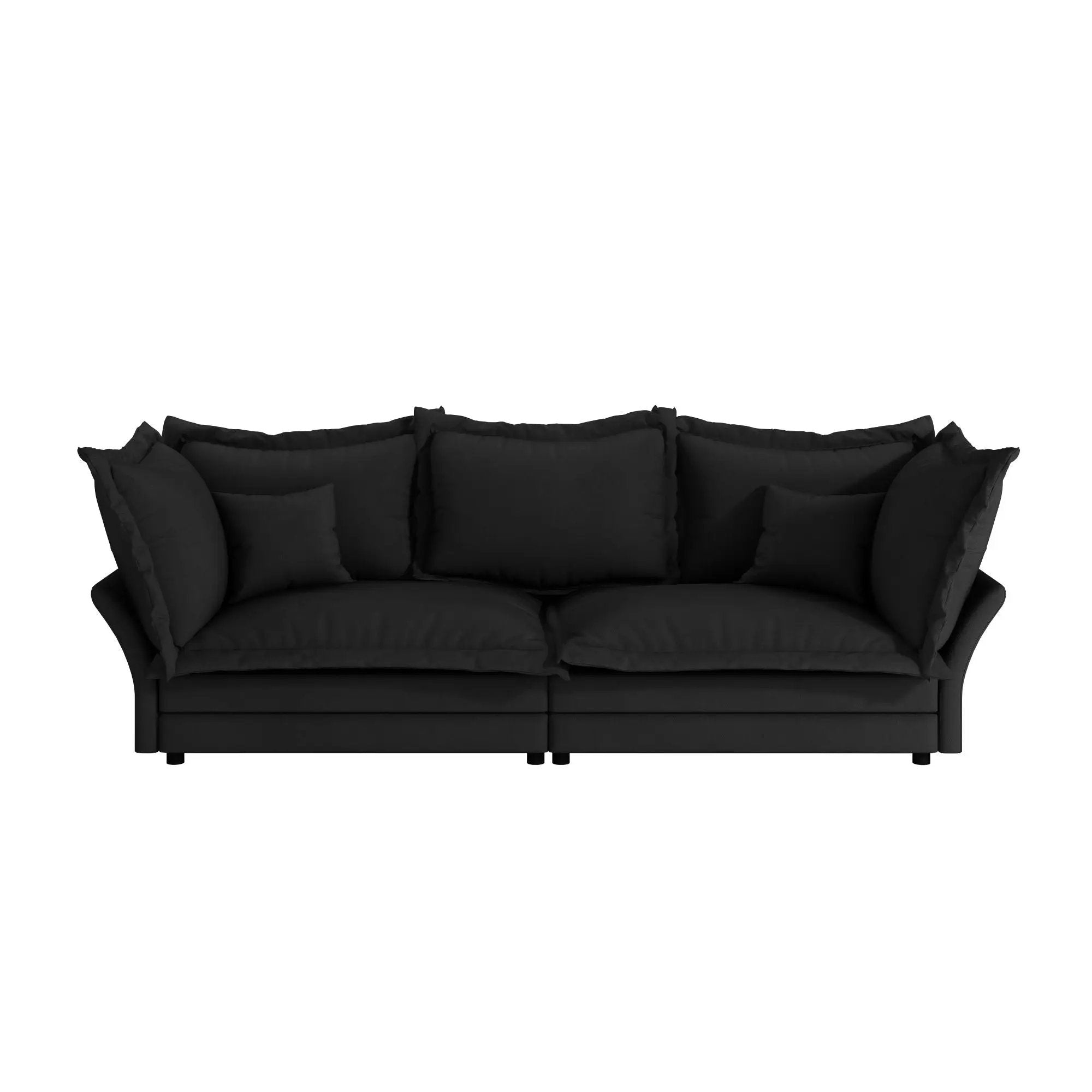 Modern Comfy Upholstered Sofa Cloud Couch, Deep Seat Couches With Multiple Large Soft Pillows by HouseOfZazla