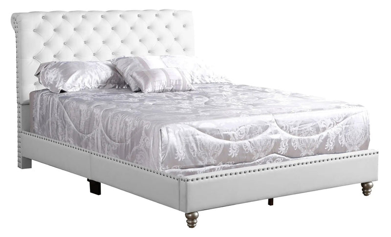 Elegant Transitional Upholstered Bed by Unique Piece Furniture