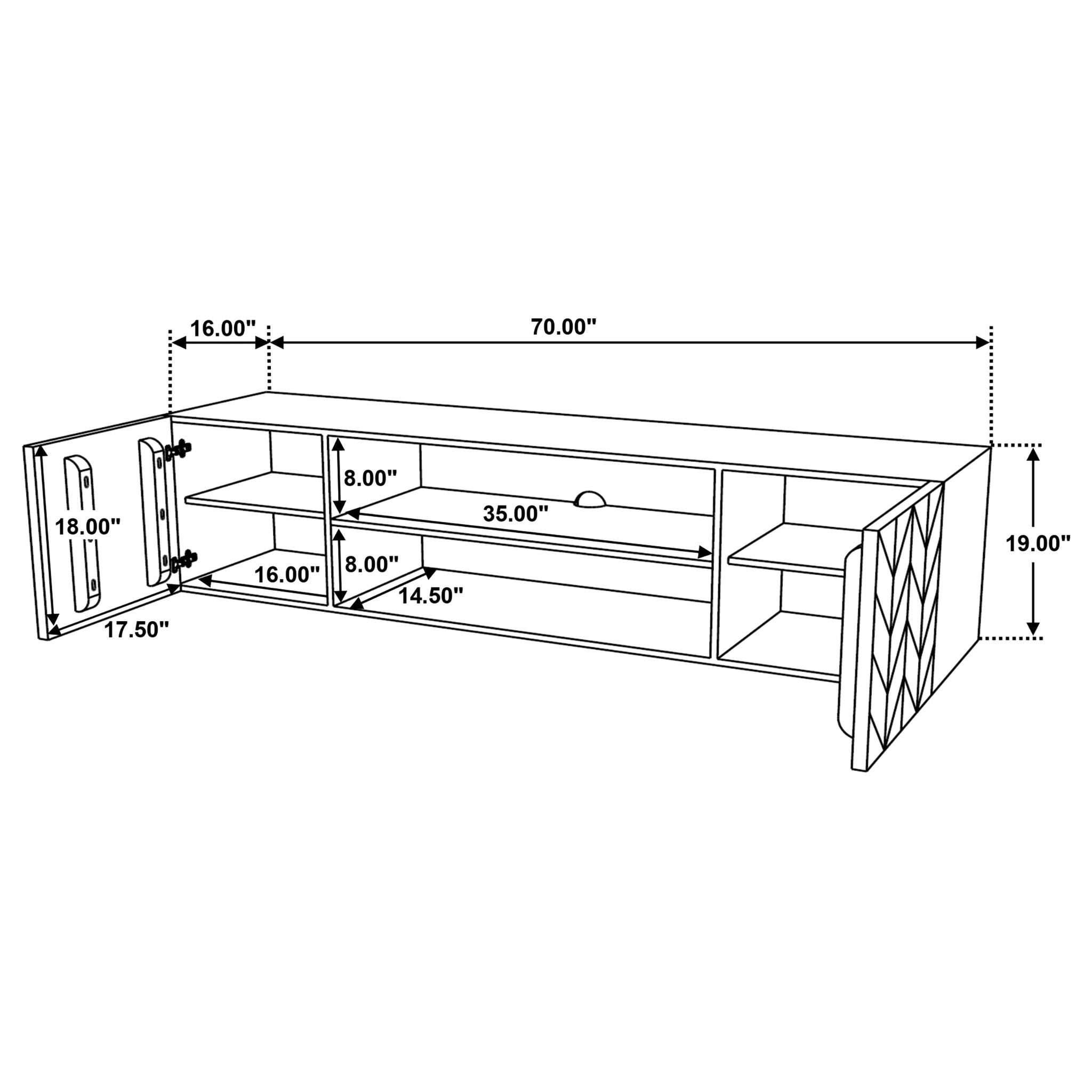 Jessie - 2 Door TV Stand - Brown by HouseOfZazla
