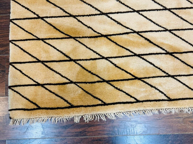 German Rug 7x10, Vintage Handmade Carpet, Contemporary by Jewel Rugs