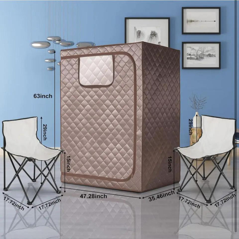 TaTalife Portable 1-2 Person Infrared Saunas for Home, Full Spectrum Infrared Sauna, Full Size Large Space Spa, 2 Portable Upgrade Chair, Oversize Full Body Home Sauna Spa for Relaxation & Detox by Selzalot