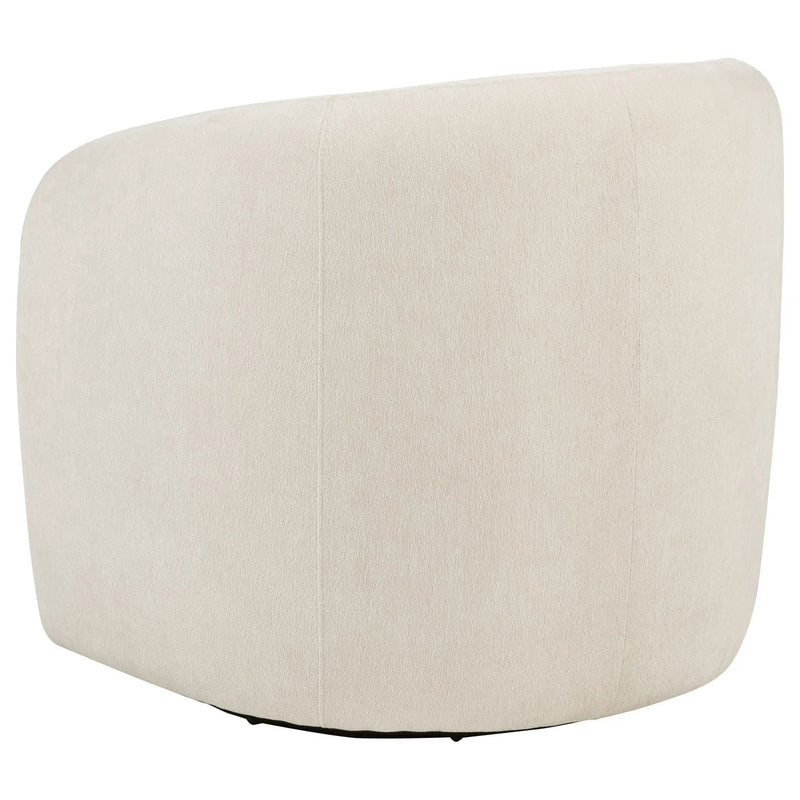Gerley Faux Sherpa Chenille Upholstered Swivel Accent Chair Beige by Unique Piece Furniture