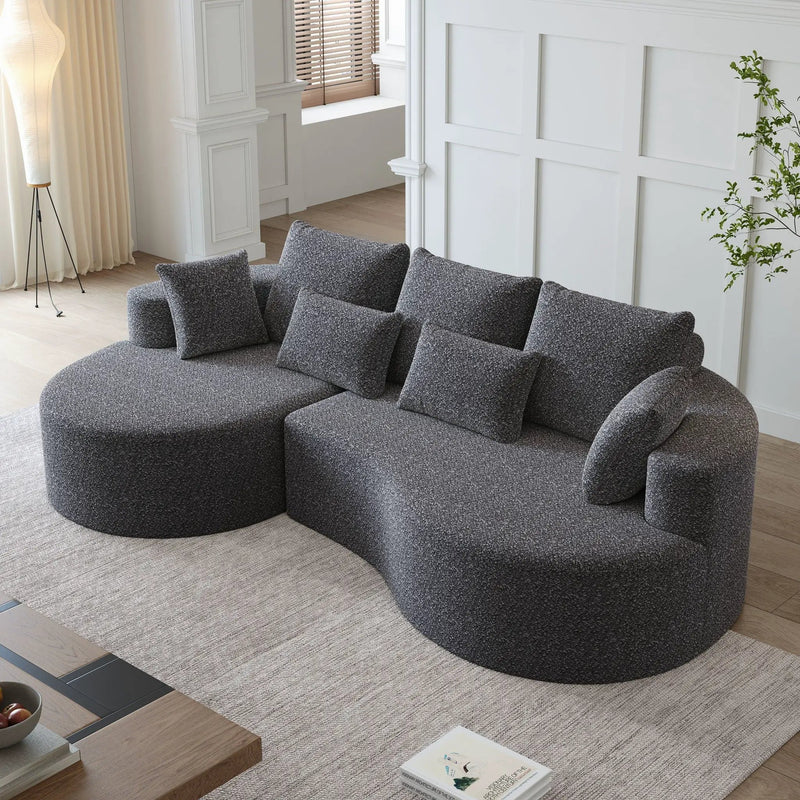 Curved Oversized Sectional Sofa With Extra Deep Seat by HouseOfZazla