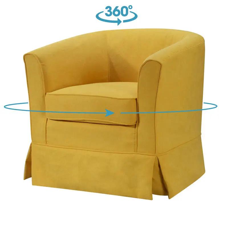 Tucker - Woven Fabric Swivel Barrel Chair by Unique Piece Furniture