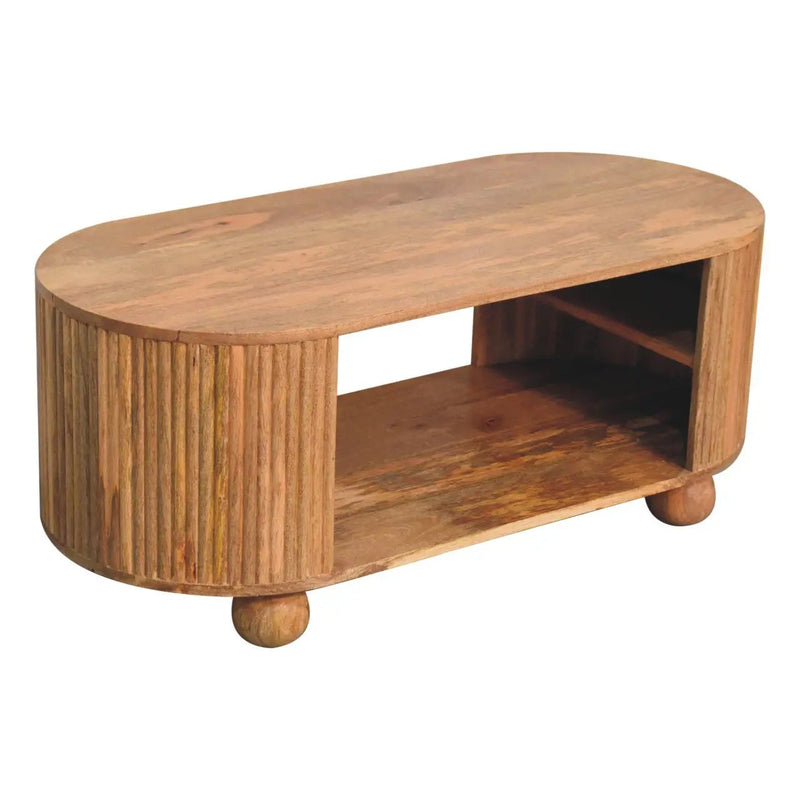 Soba - Ball Open Coffee Table - Oak by HouseOfZazla