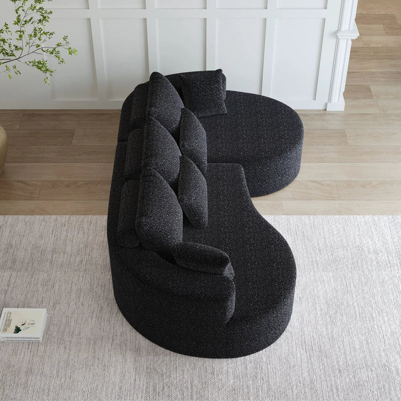 Curved Oversized Sectional Sofa With Extra Deep Seat by HouseOfZazla