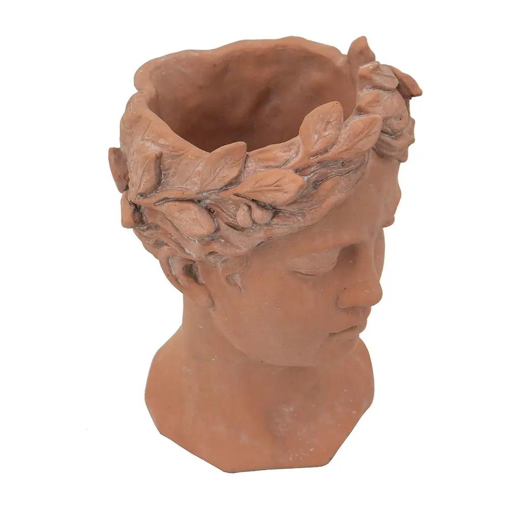 D7X11" Visage Head Bust Planter - Brown by HouseOfZazla