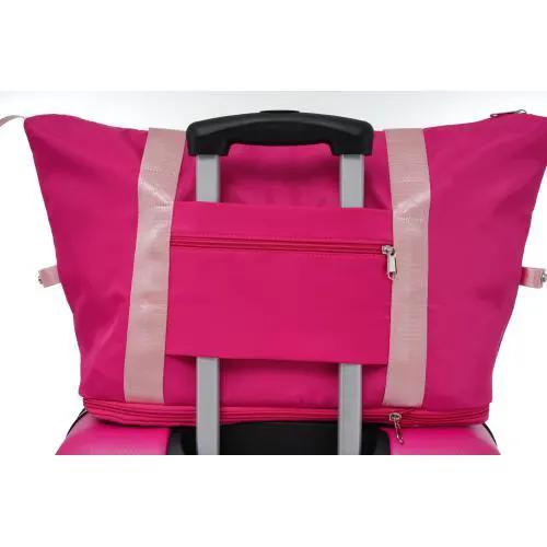 Hardshell Luggage Sets 2 Pieces + Bag Spinner Suitcase With Tsa Lock Lightweight 20" / 28" - Pink