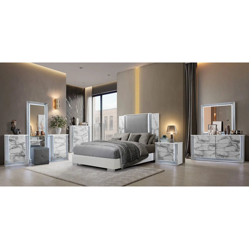 Moon - Modern Bed With LED Accent Lighting by Unique Piece Furniture