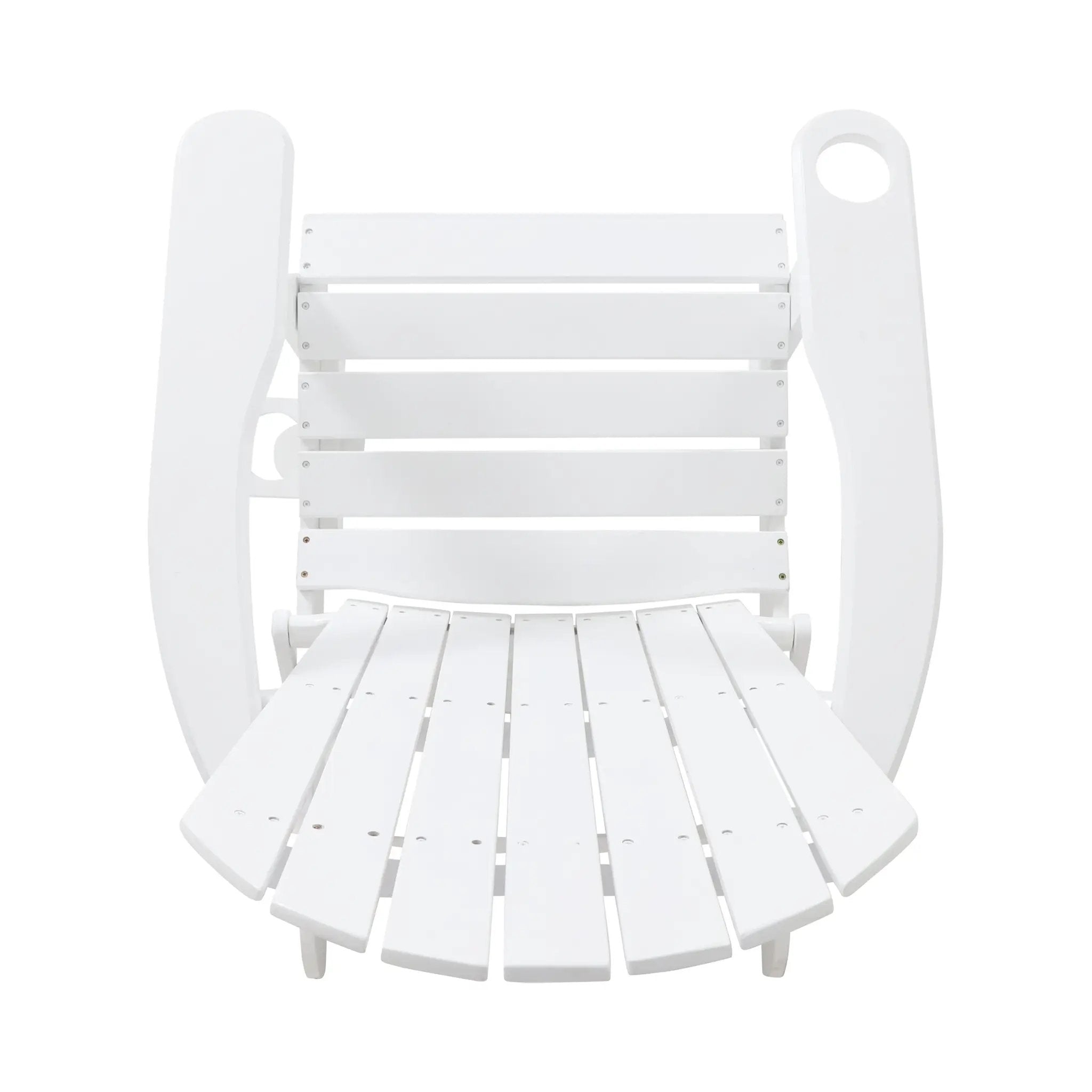 Zenithia Outdoor Foldable Adirondack Chair with 2 Cup Holders, White by HouseOfZazla