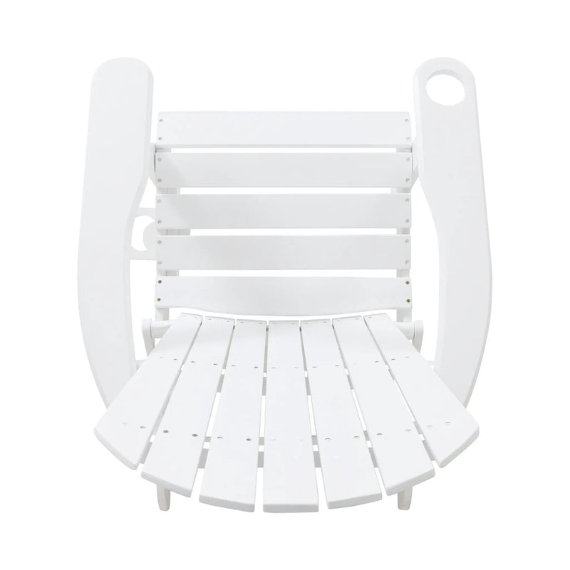 Zenithia Outdoor Foldable Adirondack Chair with 2 Cup Holders, White by HouseOfZazla