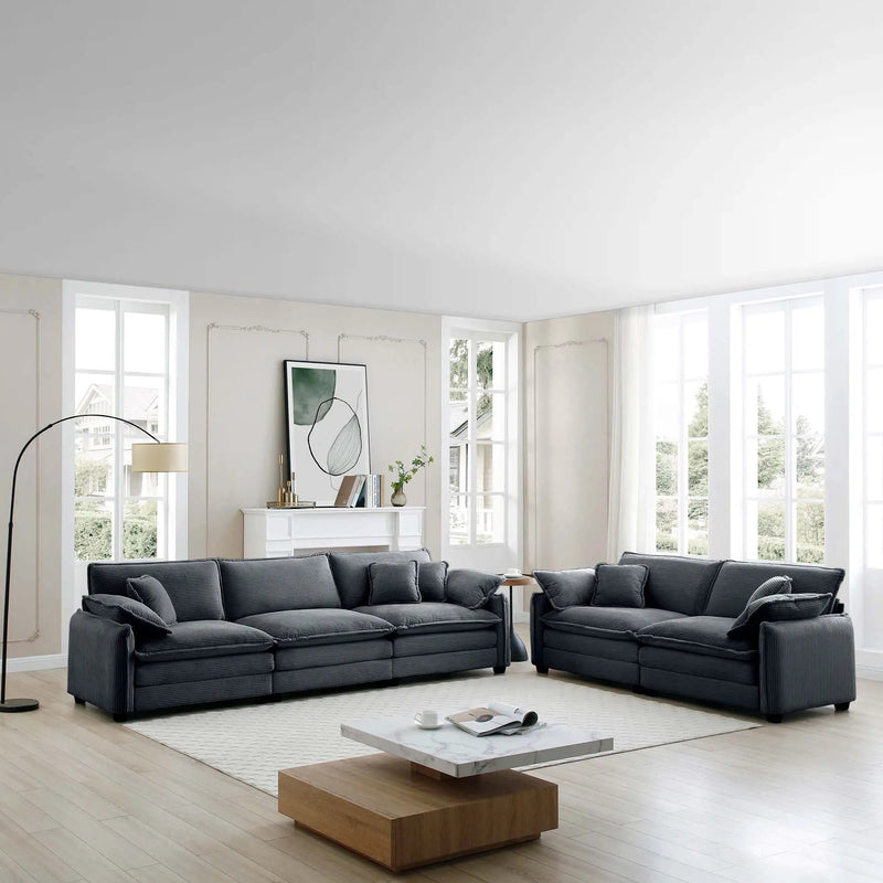 Family Sofa Set - Deep Seat Sofa for Home Cinema and Living Room by HouseOfZazla