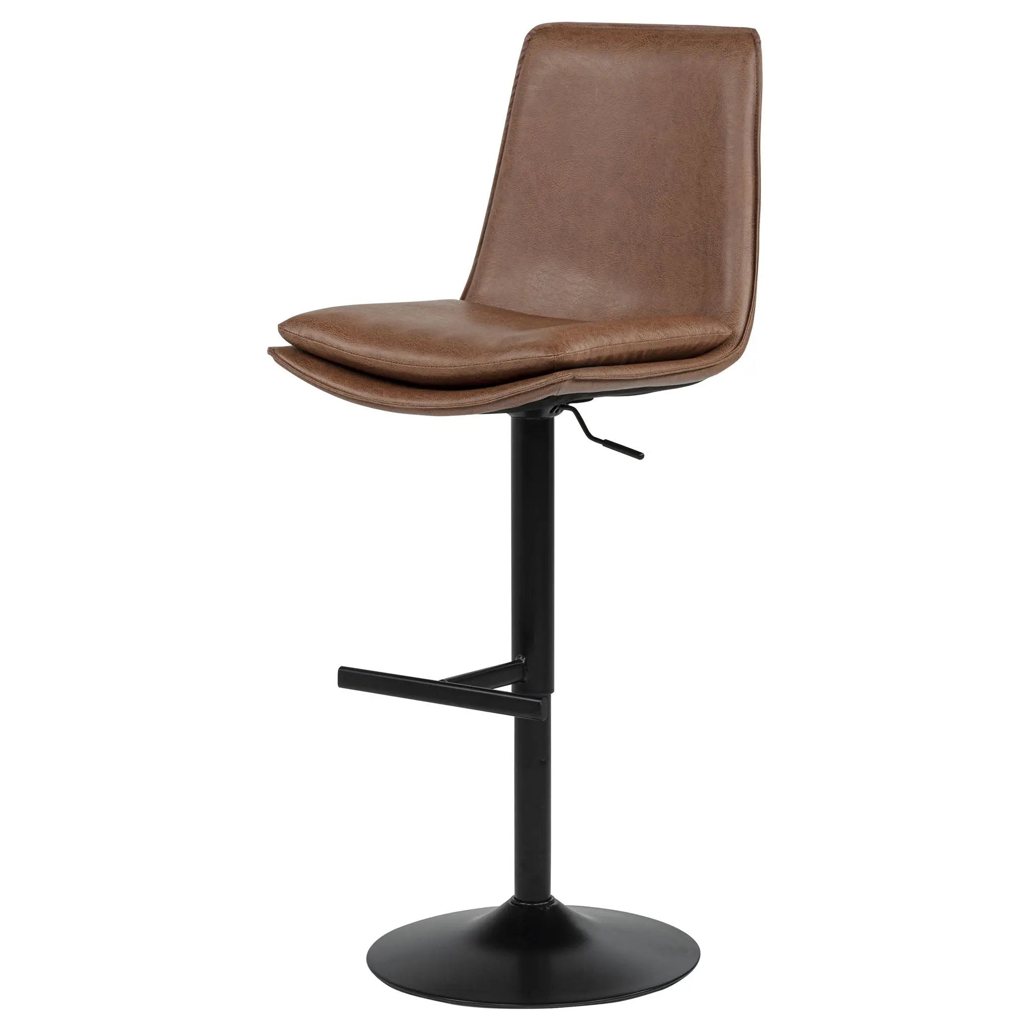 Eldridge Faux Leather Upholstered Adjustable Bar Stool Coffee by Unique Piece Furniture