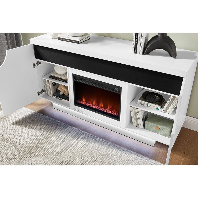 Alessia - Electric Fireplace With Multi Color LED And Flame Settings by HouseOfZazla