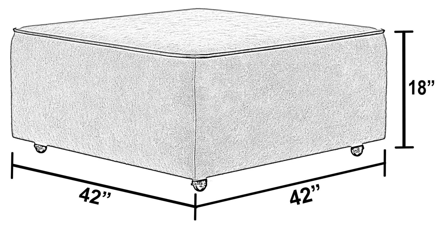 Nico - Castered Cocktail Ottoman by Unique Piece Furniture