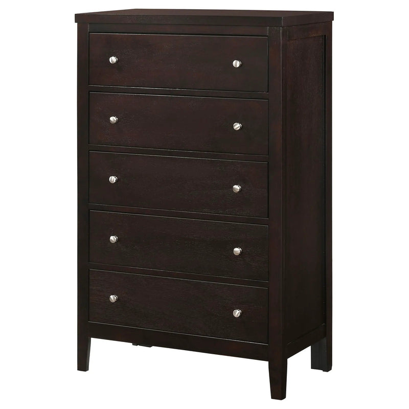 Carlton 5-drawer Bedroom Chest Cappuccino by Unique Piece Furniture