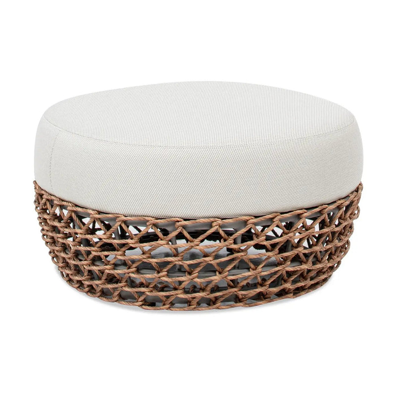 Willow - Round Upholstered Patio Ottoman by Unique Piece Furniture