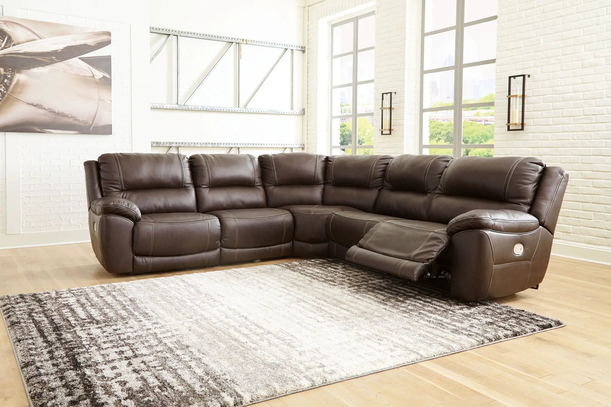 Dunleith - Power Reclining Sectional by Unique Piece Furniture
