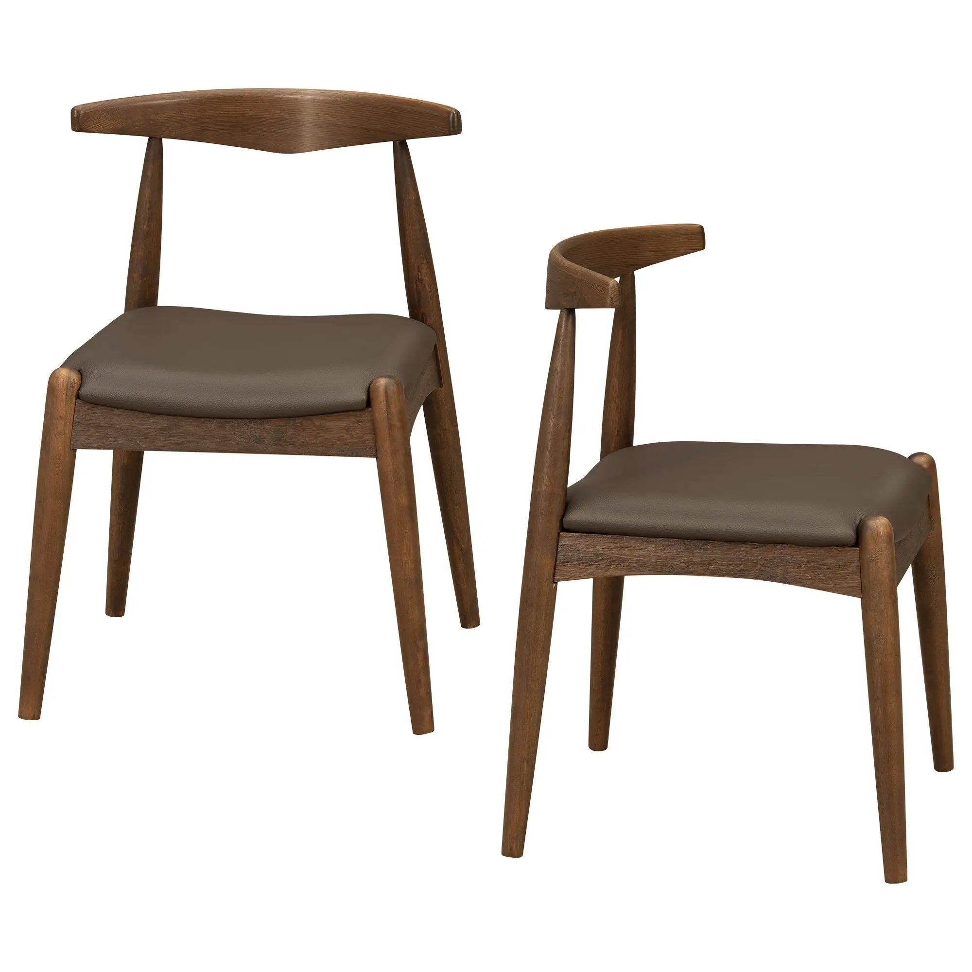 5 Piece Dining Set With 1 Table And 4 Upholstered Chairs - Brown / Walnut by HouseOfZazla