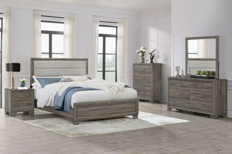 Wright 5-piece Queen Bedroom Set Brown Oak by Unique Piece Furniture
