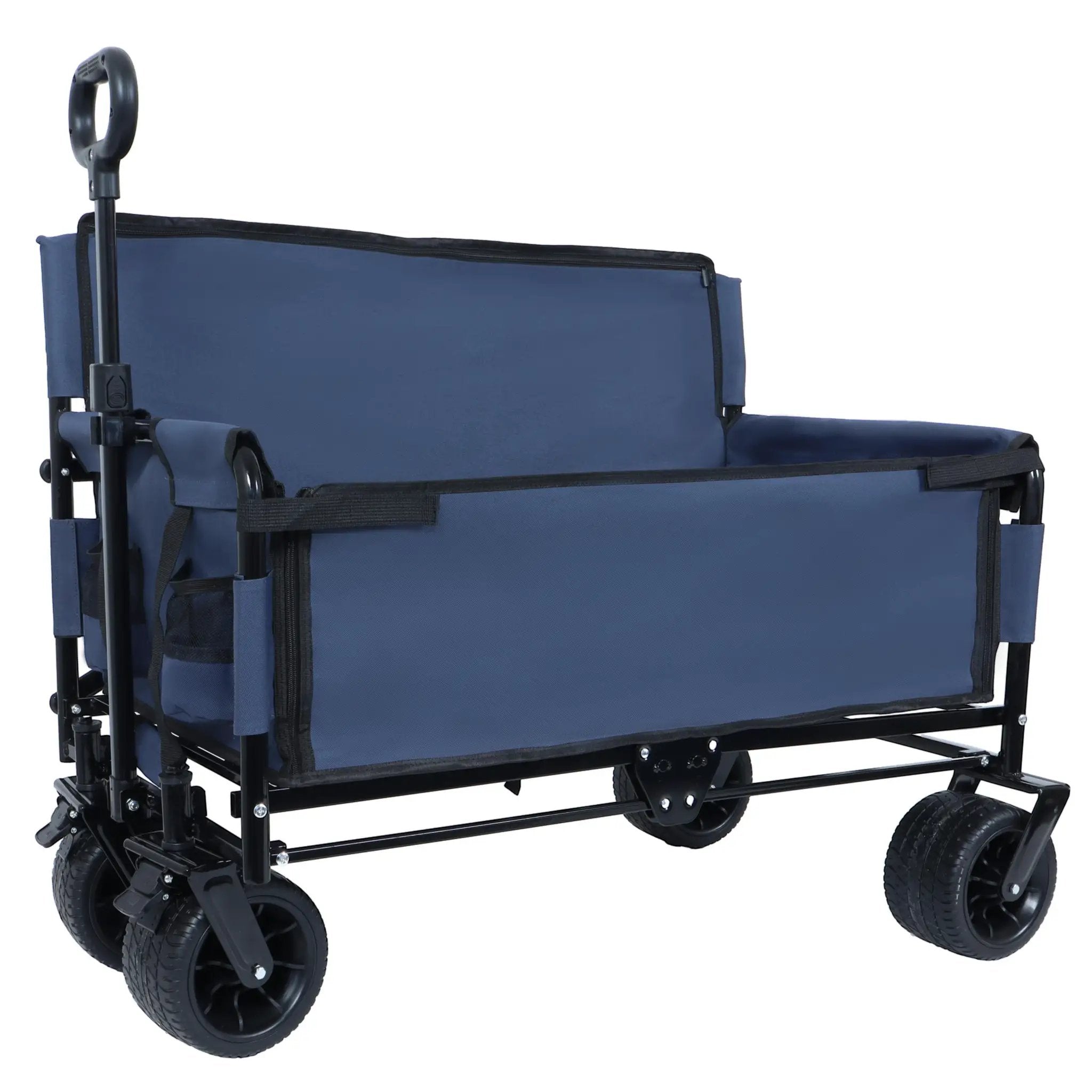 3-in-1 Convertible Folding Wagon Cart with Bench Seat & Storage by HouseOfZazla