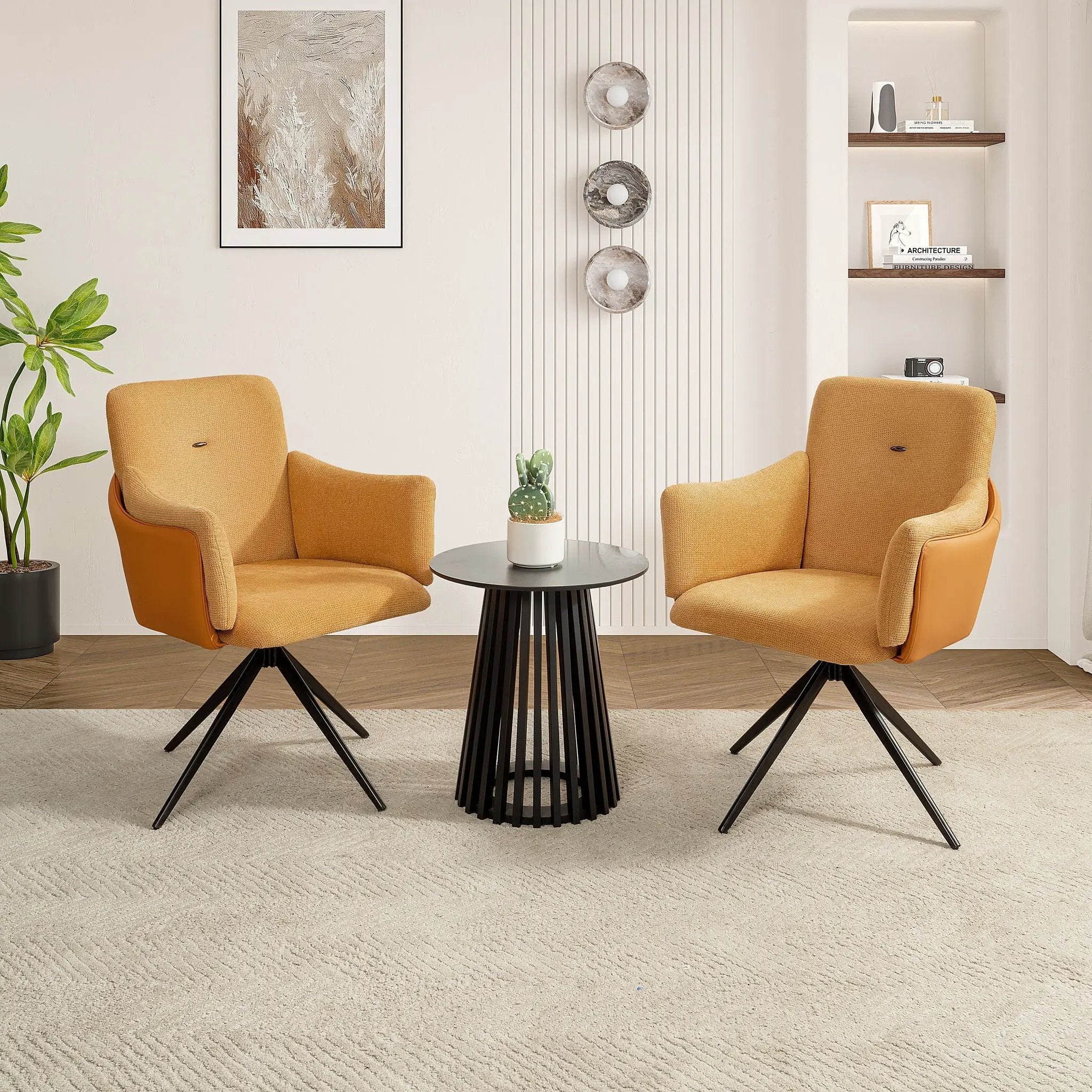 Swivel Home Office Desk Chairs With Arm (Set of 2) by Unique Piece Furniture