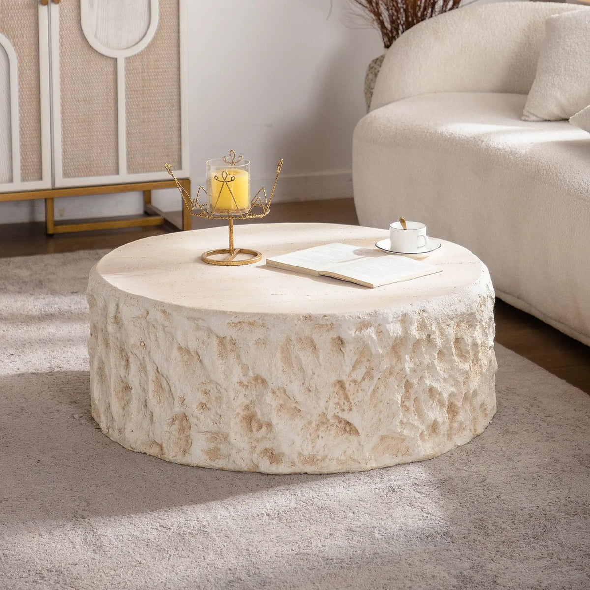 MgO Mid-Century Round Centre Coffee Table by HouseOfZazla