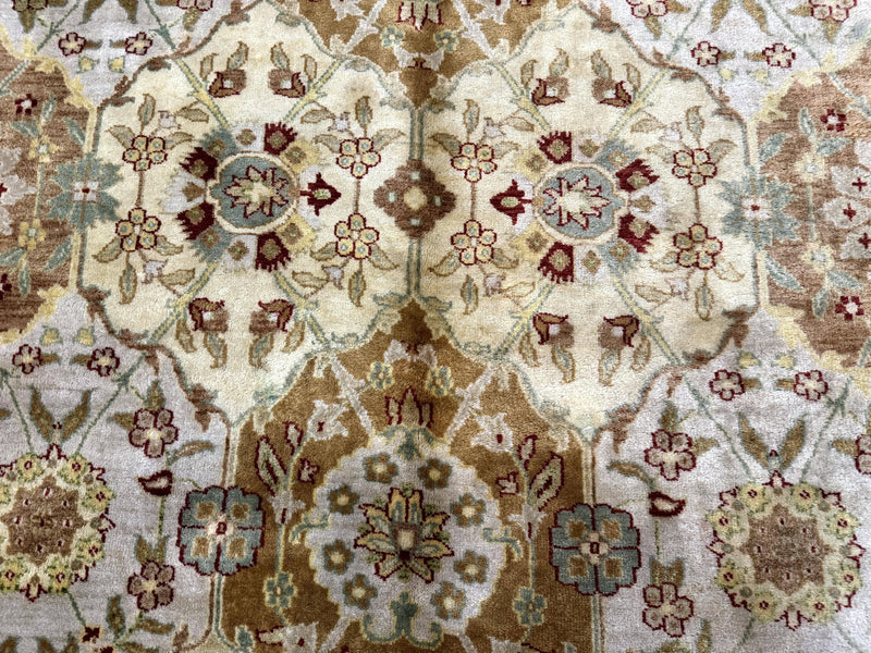 Indo Persian Rug 8x10, Indian Rug, Soft Wool Rug, Oushak Style Rug, Handmade Rug by Jewel Rugs