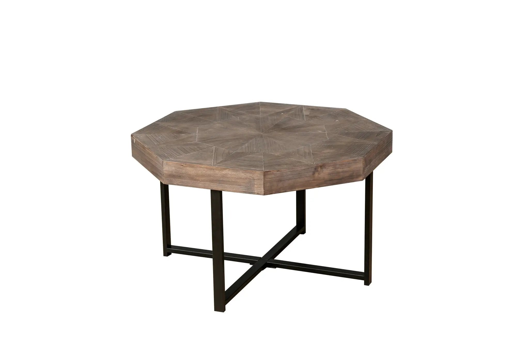 Wood Octagonal Vintage Patchwork Coffee Table by HouseOfZazla