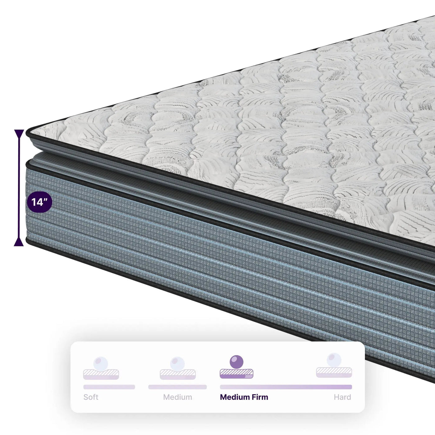 Isabella - 14" Hybrid Pillow Top Mattress by Unique Piece Furniture