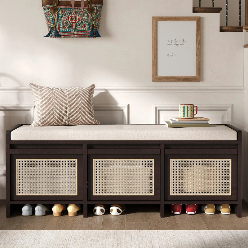 TREXM 48" Entryway Shoe Bench by HouseOfZazla