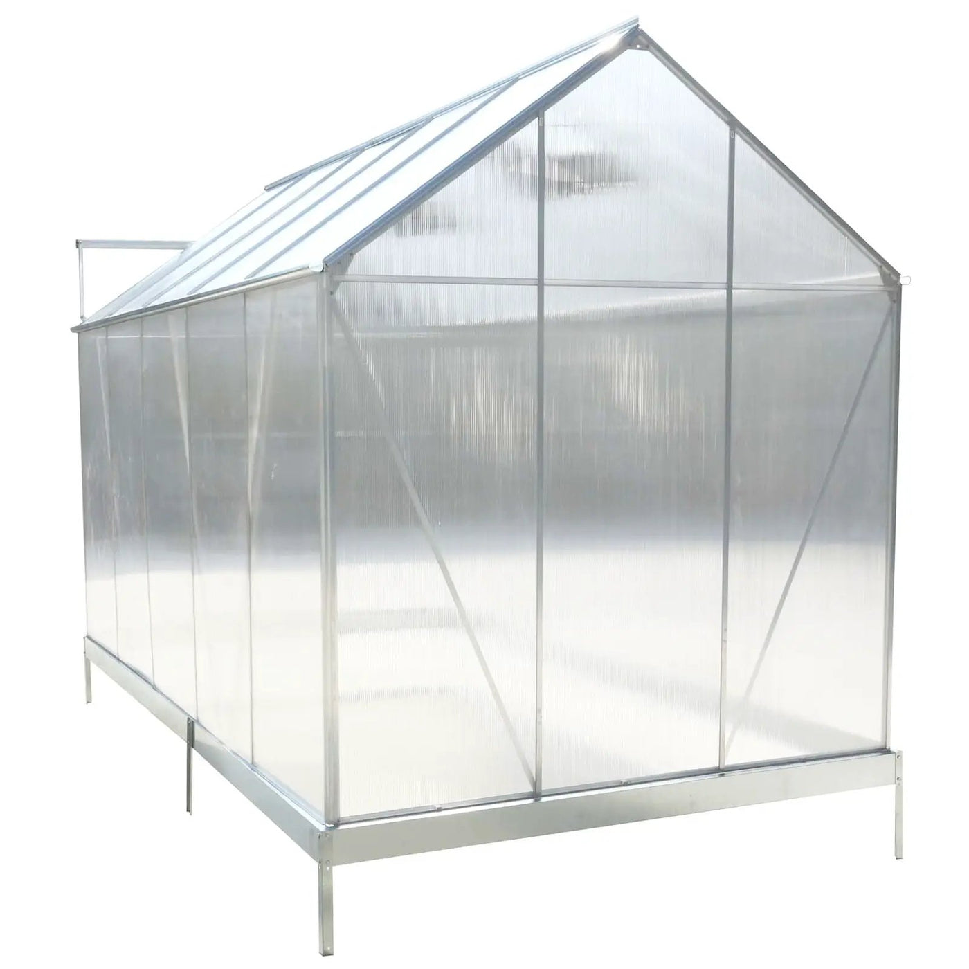 Polycarbonate house, Heavy Duty Outdoor Aluminum Walk-In House Kit With Rain Gutter, Vent And Door For Backyard Garden by HouseOfZazla