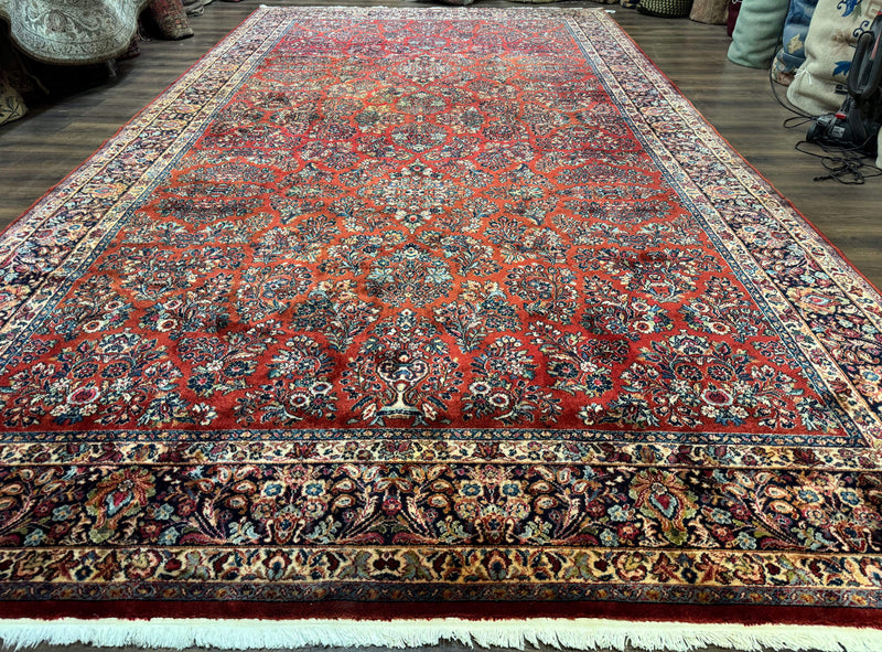 10x18 Karastan Sarouk Rug #785, Wool Large Palace Sized Vintage Karastan Carpet by Jewel Rugs