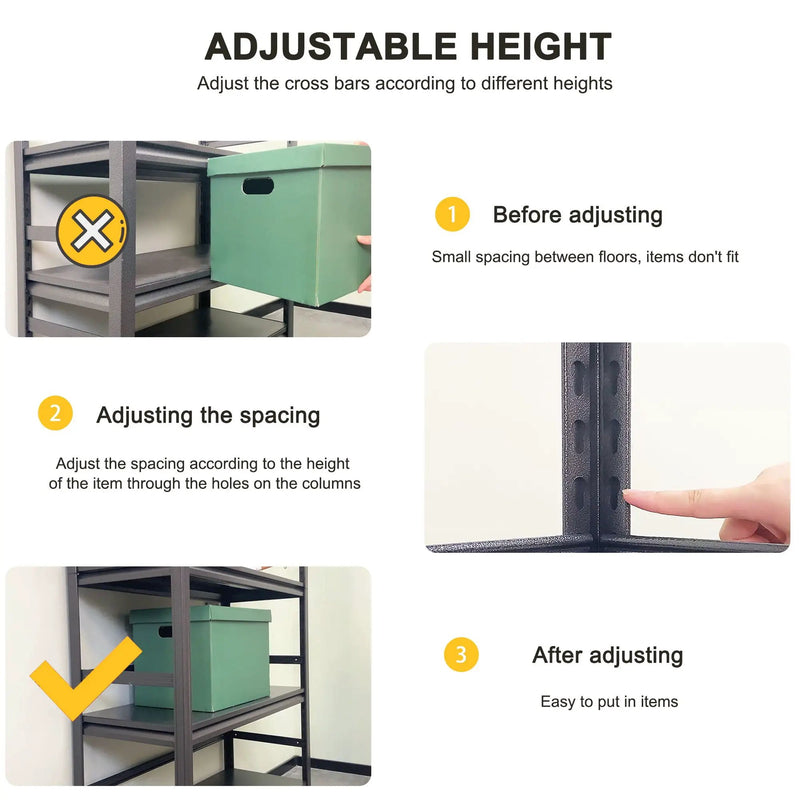 5 Tier Heavy Duty Shelving Unit Adjustable Shelving Units by HouseOfZazla