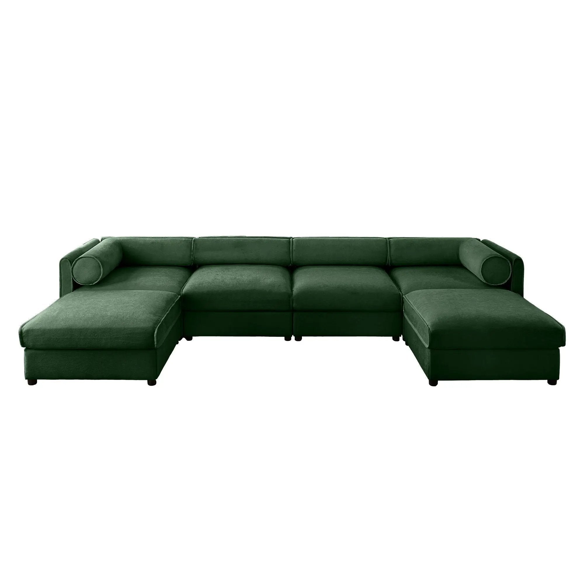 Contemporary Elegant Sofa With Storage And Ottoman by Unique Piece Furniture