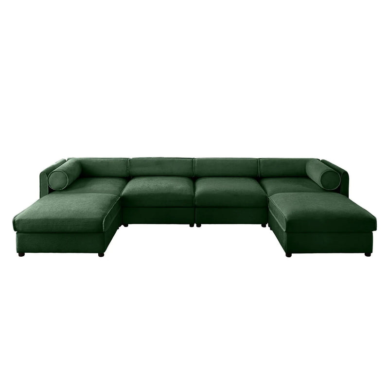 Contemporary Elegant Sofa With Storage And Ottoman by Unique Piece Furniture