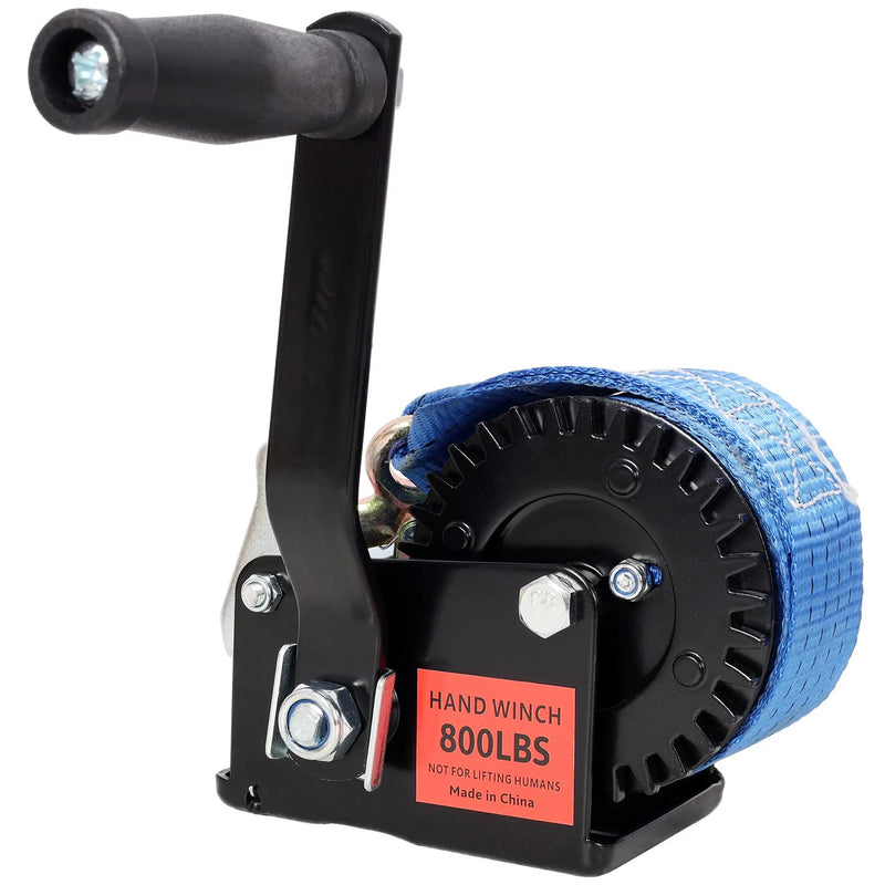 800LBS Hand Winch With 19.6FT Strap by HouseOfZazla