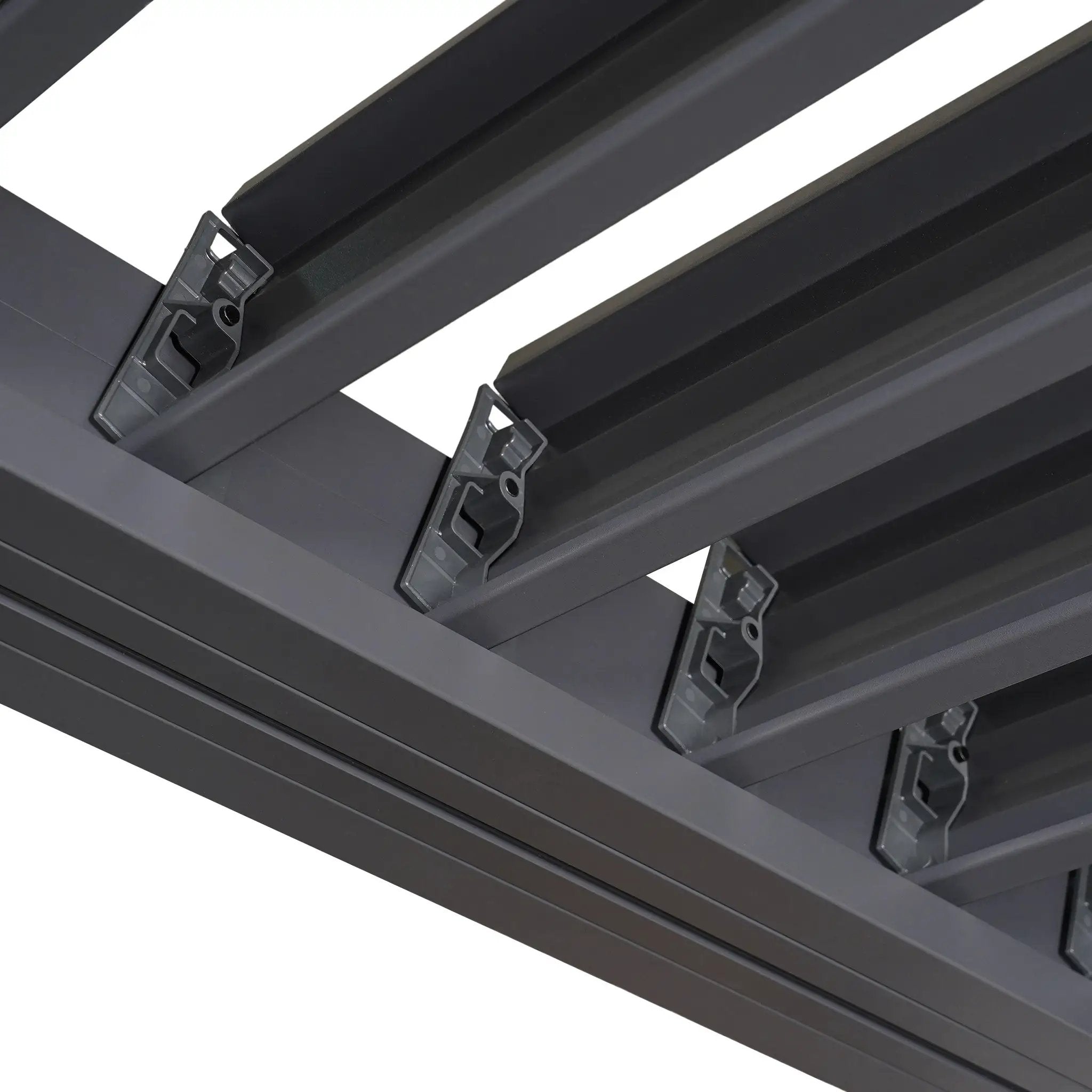 Byron Black Outdoor Pergola Aluminum with Adjustable Louvered Roof by HouseOfZazla
