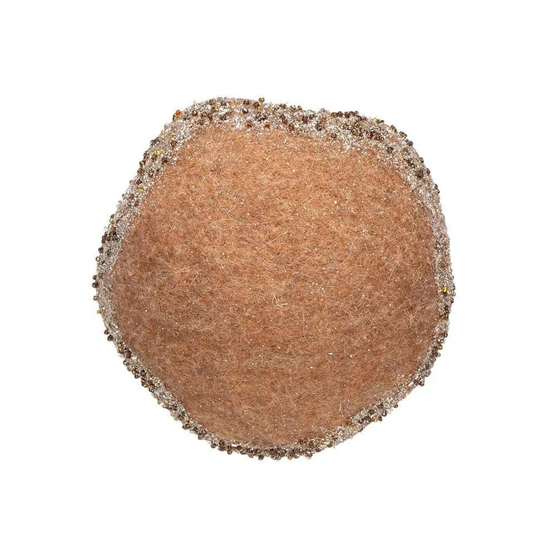 Mushroom Holiday Ornament, For Harvest Festival Fall Festival & Thanksgiving Table Decorations (Set of 2) - Beige / Light Brown by HouseOfZazla