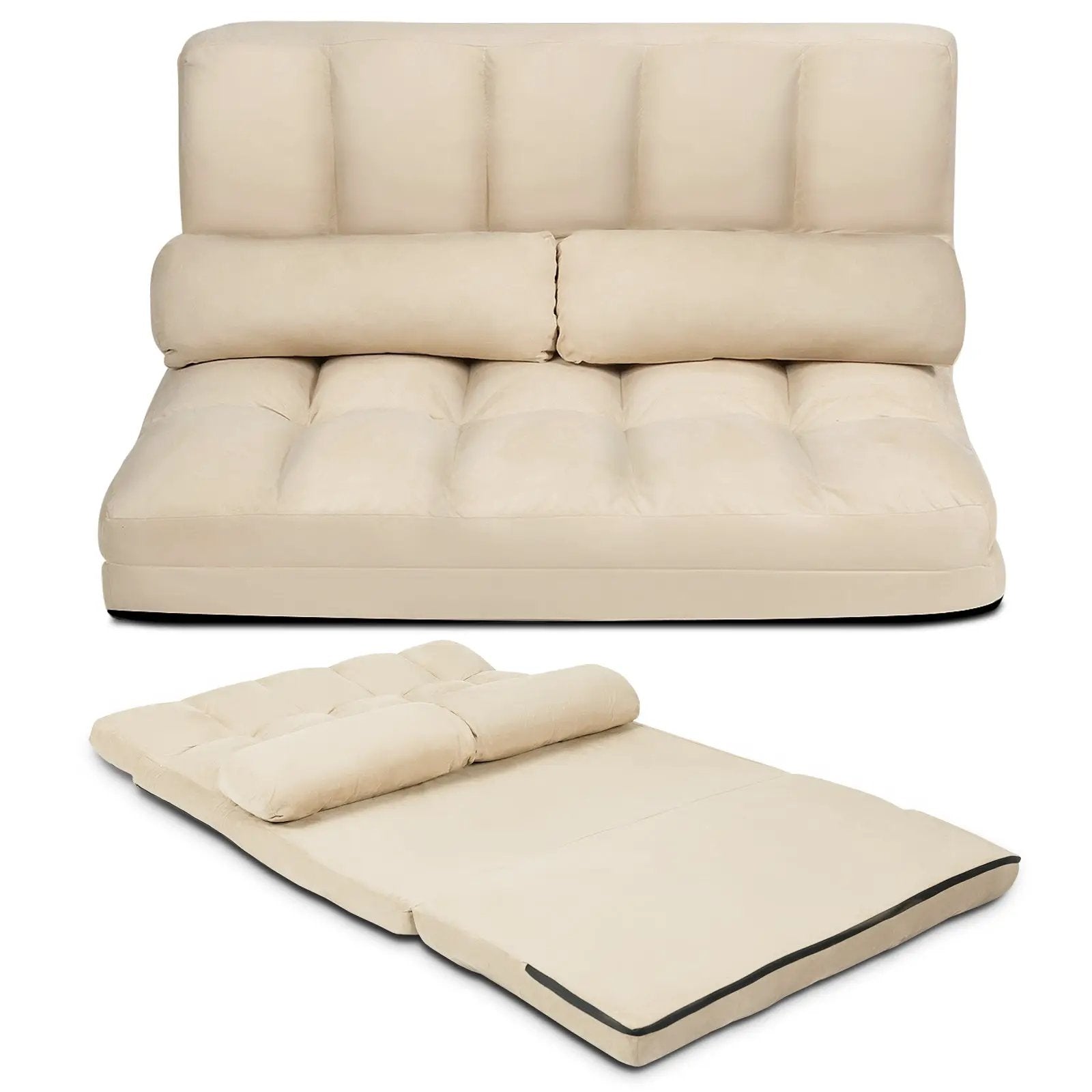 6-Position Foldable Floor Sofa Bed with Detachable Cloth Cover by DirectDeals