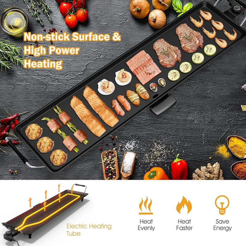 35 Inch Electric Griddle with Adjustable Temperature by DirectDeals