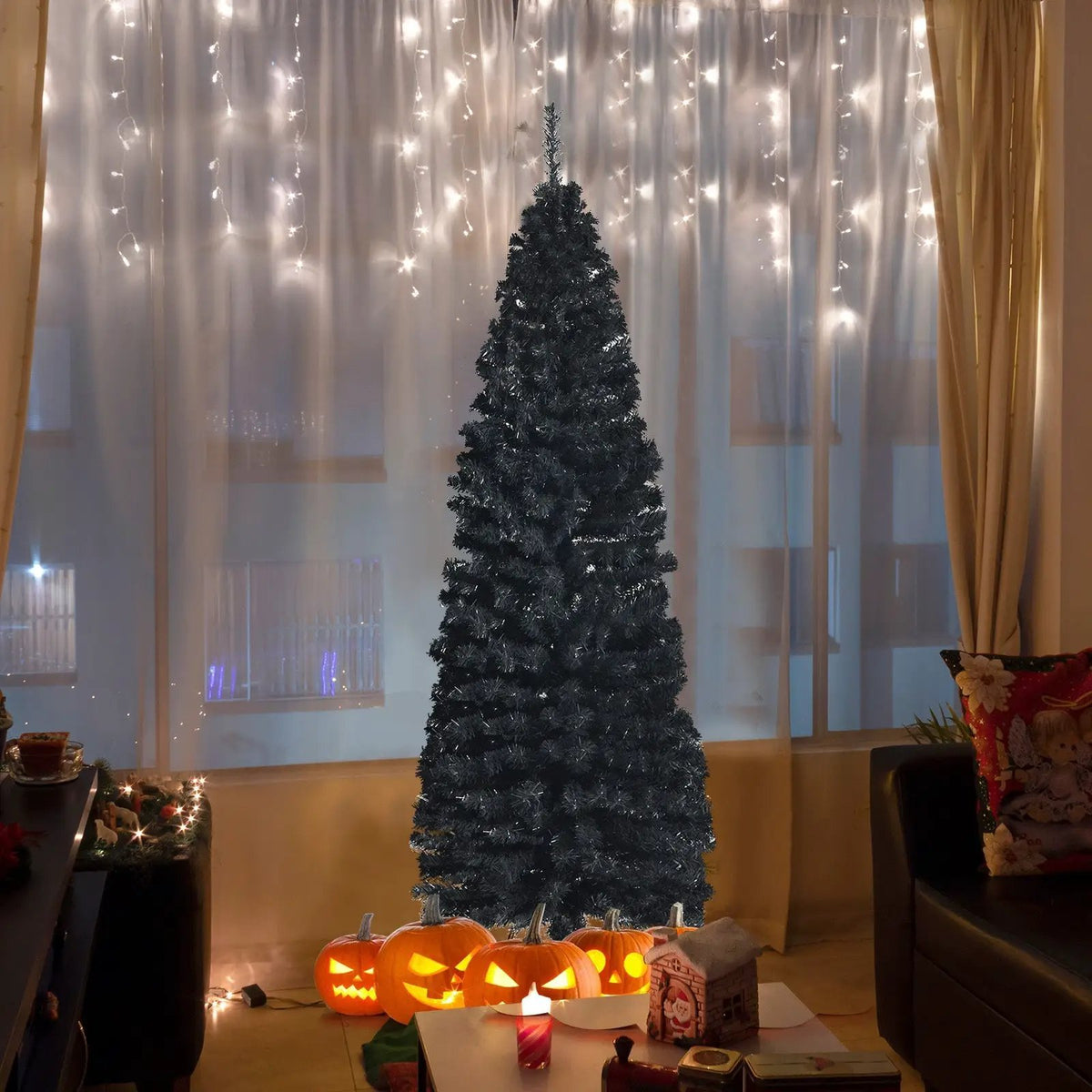 6 Feet Unlit Pencil Slim Tree Artificial Christmas Tree, photo 7 of 9